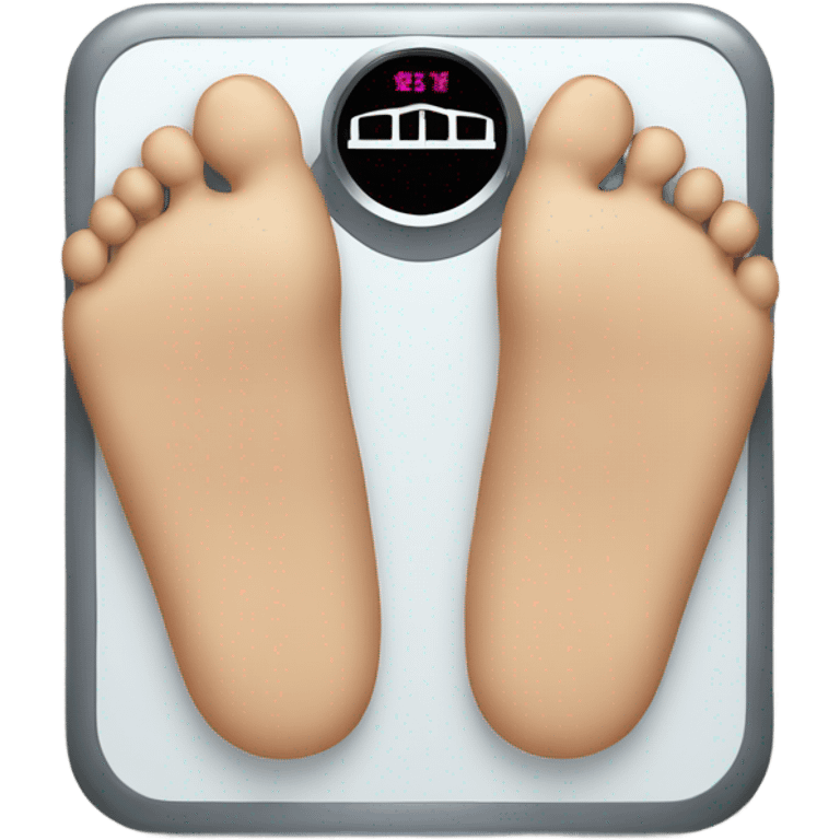 Man’s feet on square weight loss scale emoji