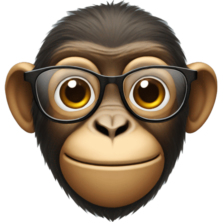 Monkey with glasses  emoji