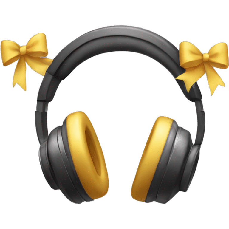 Headphones with bows on them emoji