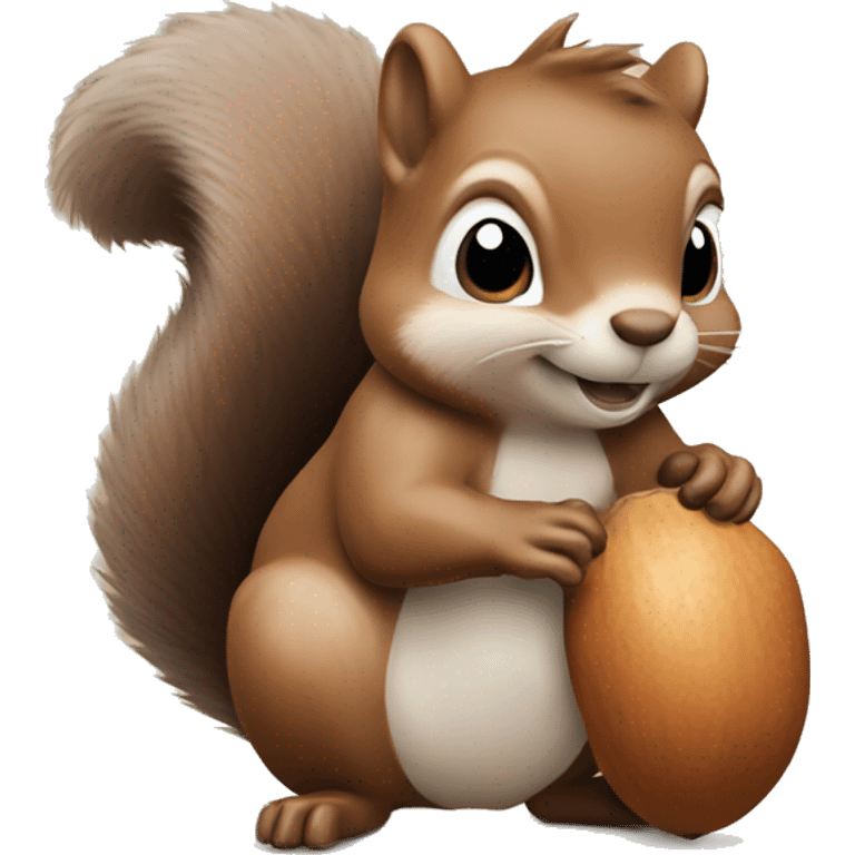 squirrel holding an acorn emoji
 emoji