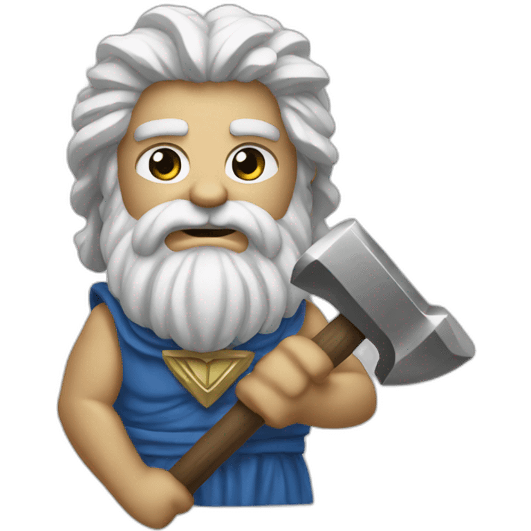 Zeus with a hammer  emoji