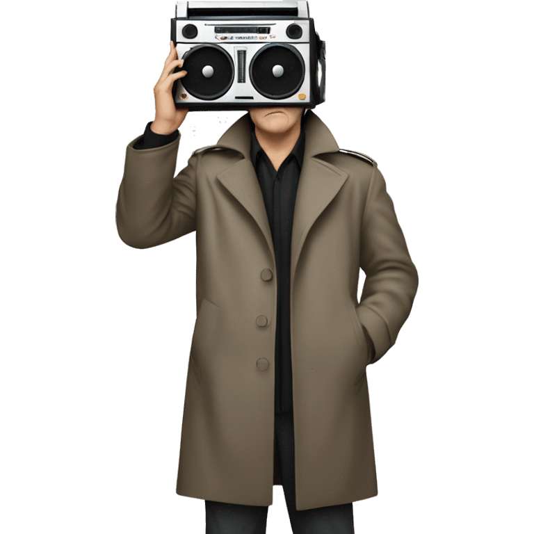 john-cusack-holding-boombox-over his head wearing trench coat  emoji