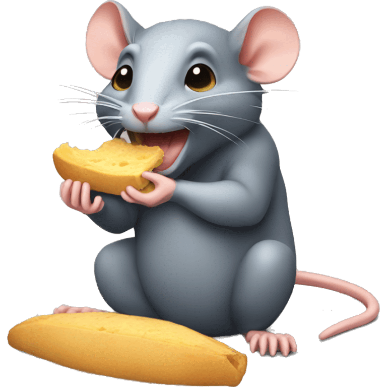 Rat eating  emoji