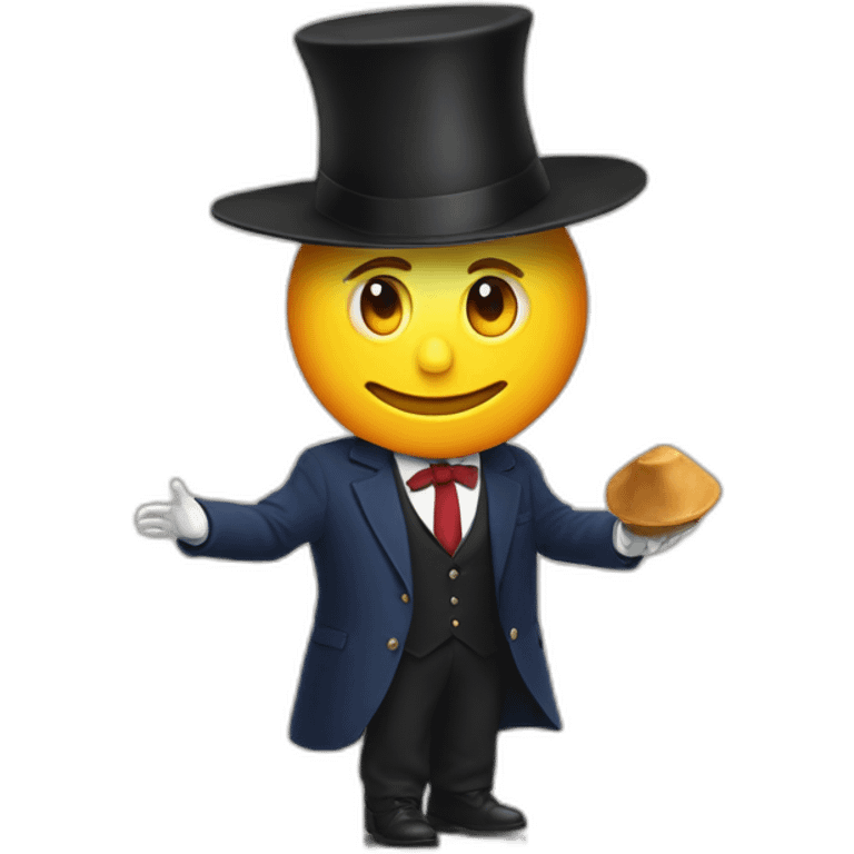 macron with a magic hat emoji