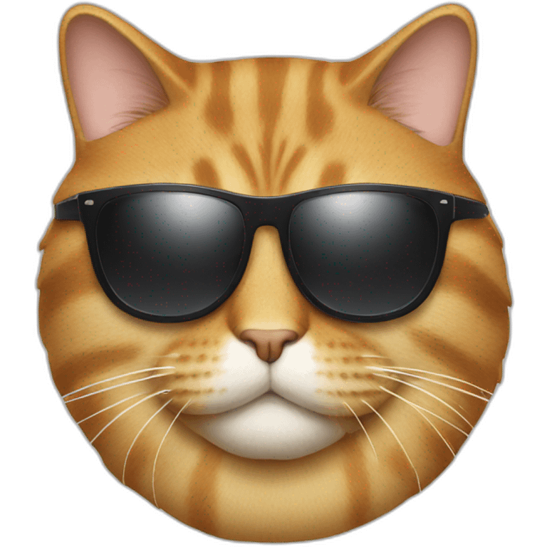 fat cat with sunglass emoji