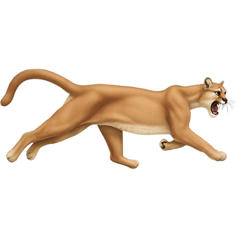 Cougar chasing prey emoji