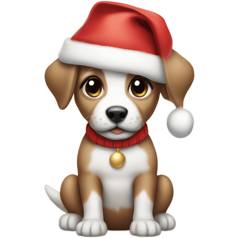 Christmas puppy emoji