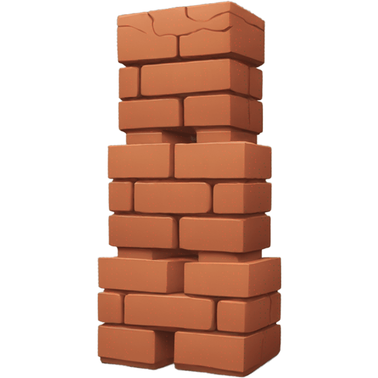 A brick being layered on top of another brick emoji