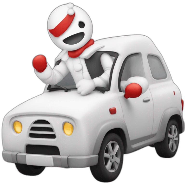 Bonhomme dans une voiture emoji