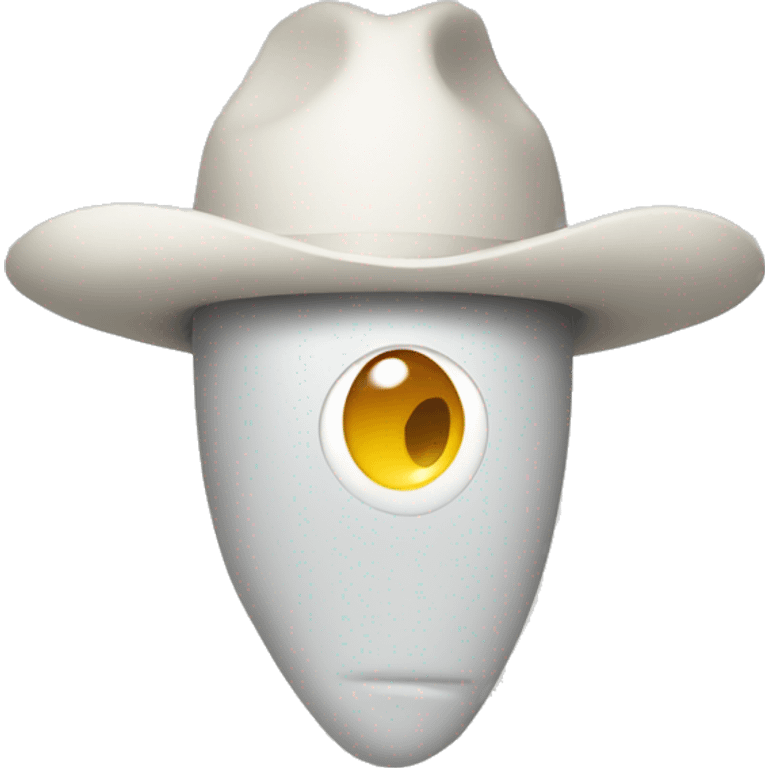 White point hat emoji