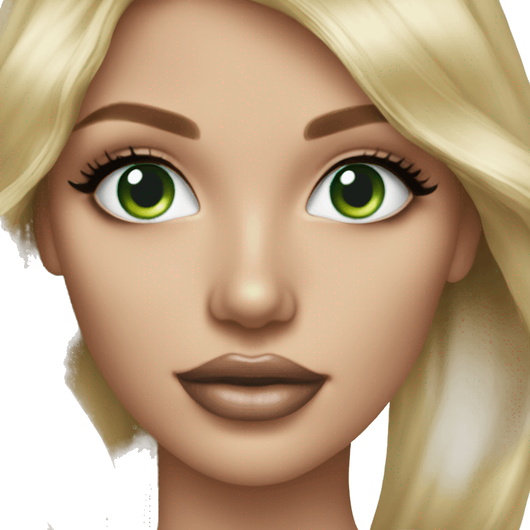 Realistic victoria secret model blonde green eyes  emoji