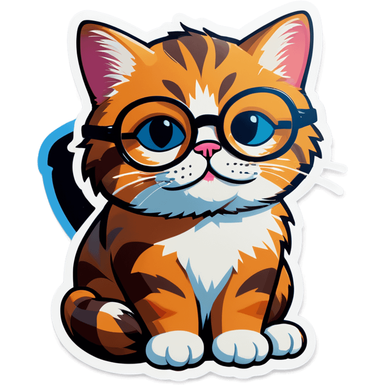 Cat with glasses emoji