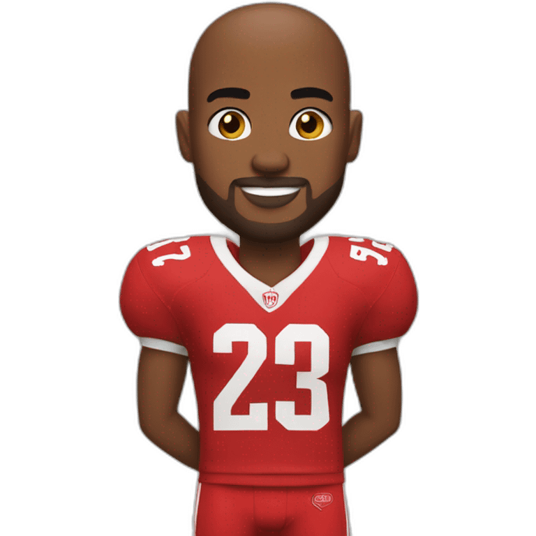 Jimmy Briand with a red football jersey emoji