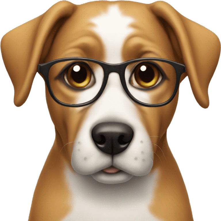 Dog with glasses emoji