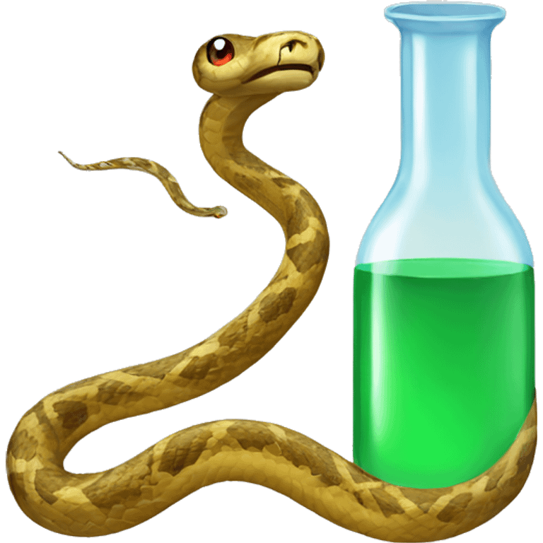 snake making a science experiment emoji