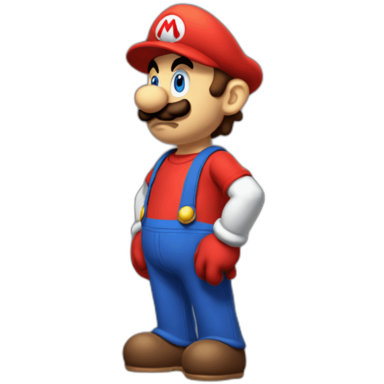 weak skinny mario emoji