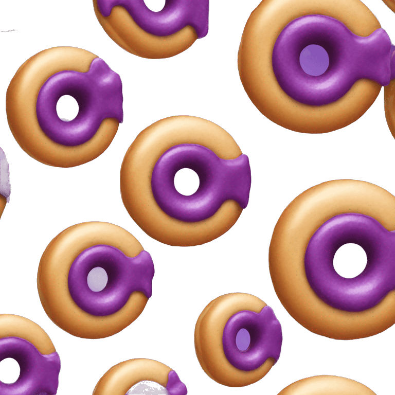 Purple donut emoji