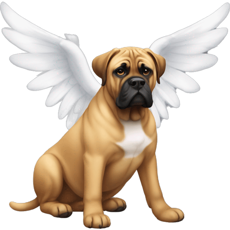 Bullmastiff with angelwings  emoji