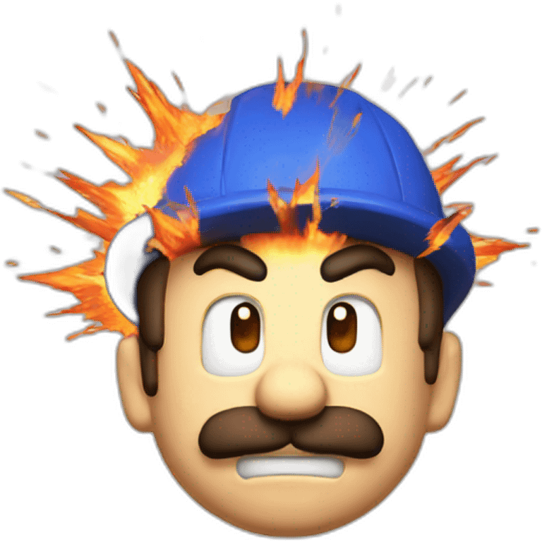 exploding head mario emoji