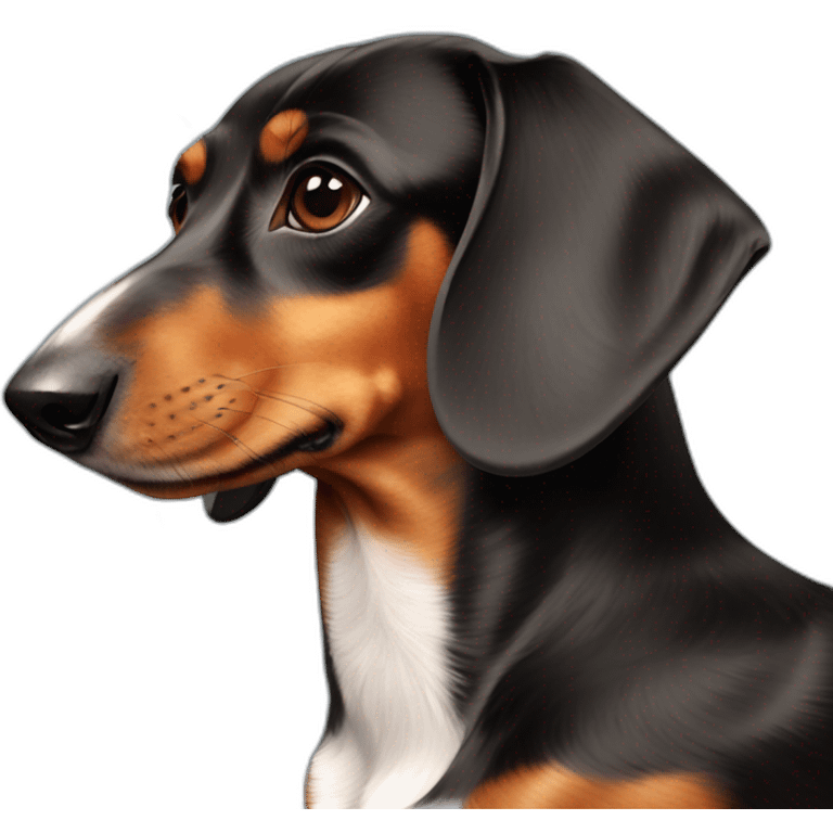 dog Dachshund  in profile emoji