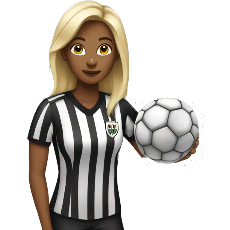 Soccer ref girl emoji