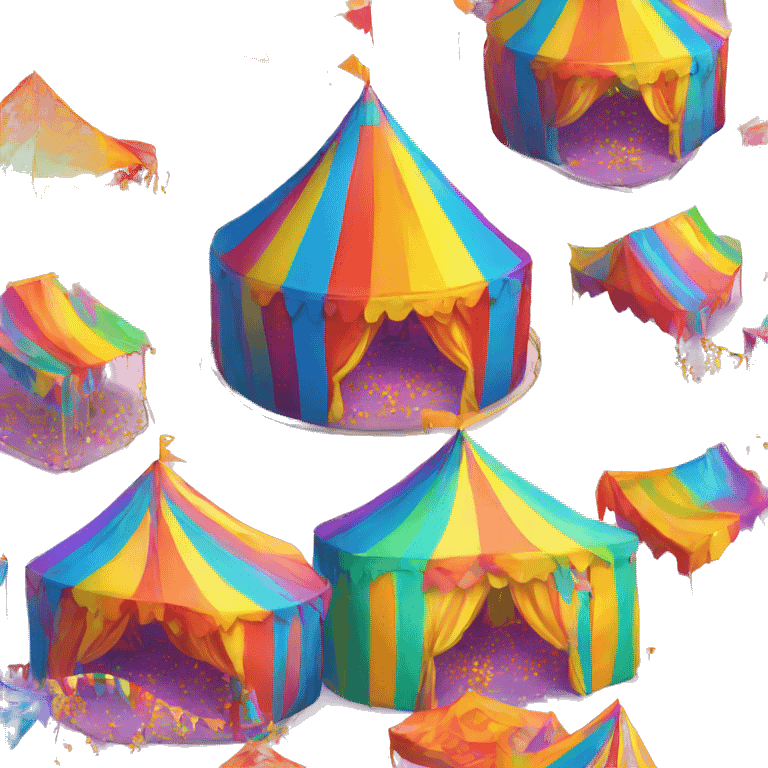 rainbow carnival tent emoji