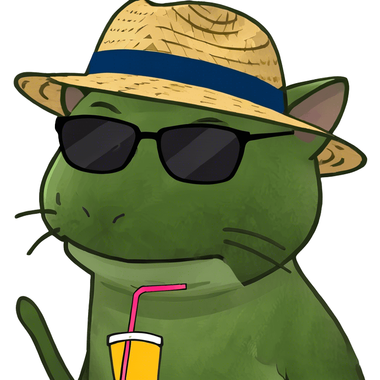 Cat with sunglasses emoji