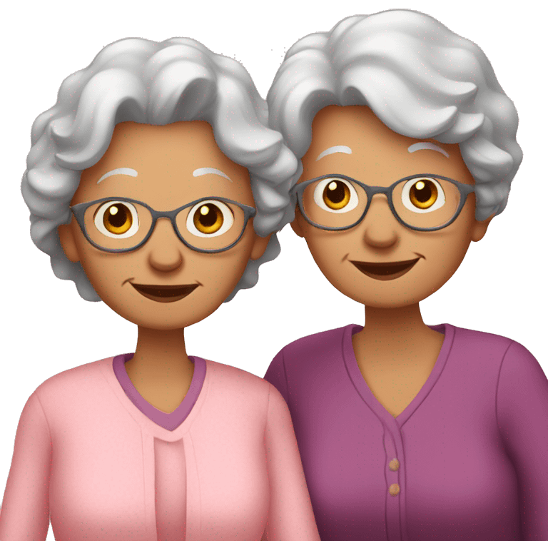 Granny with family emoji