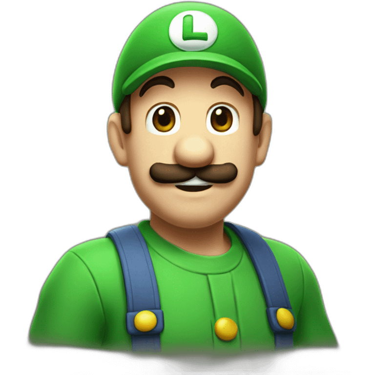 Luigi face close up emoji