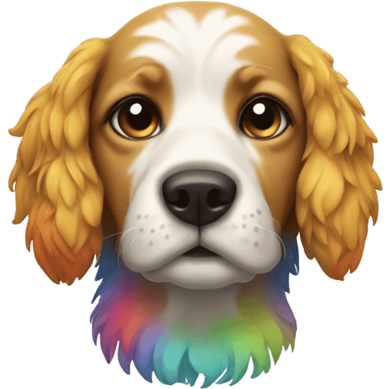 Rainbow dog emoji