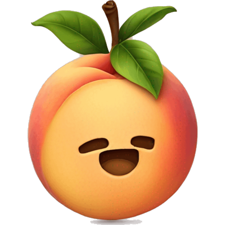 peach with a belly button emoji