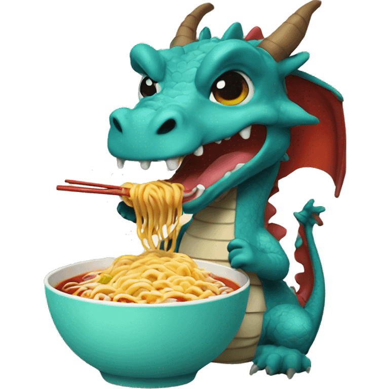 dragon eating ramen emoji