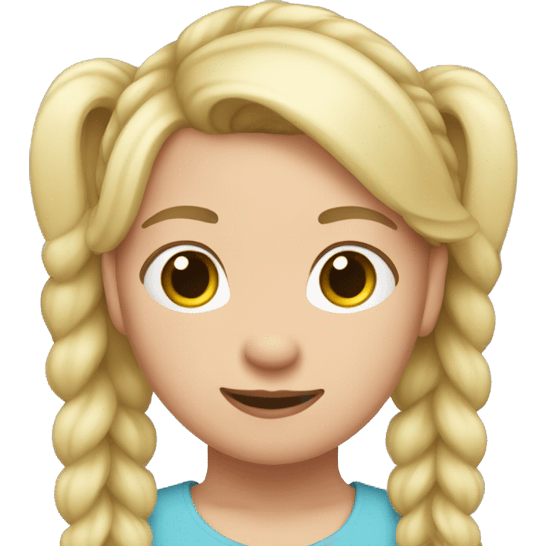 pigtail with blond hair emoji