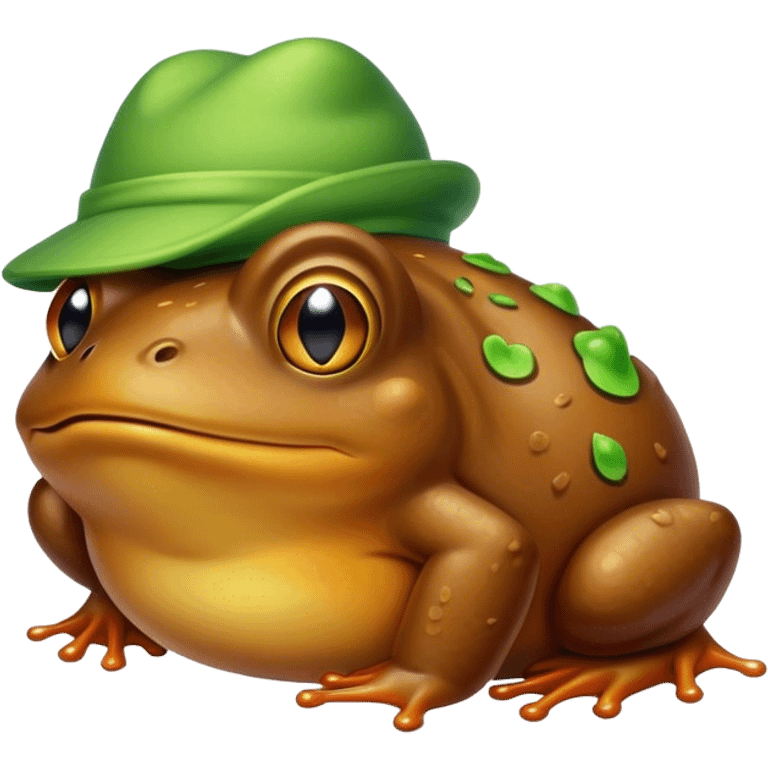 Poop with frog cap emoji