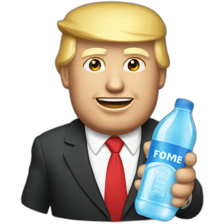 Donald Trump drink water emoji