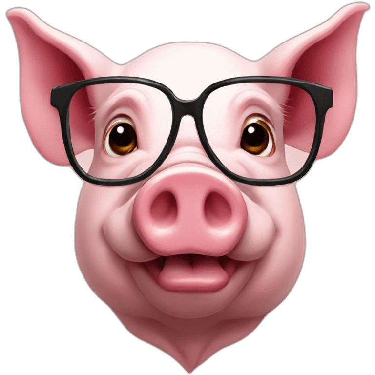 Pig-with-glasses emoji