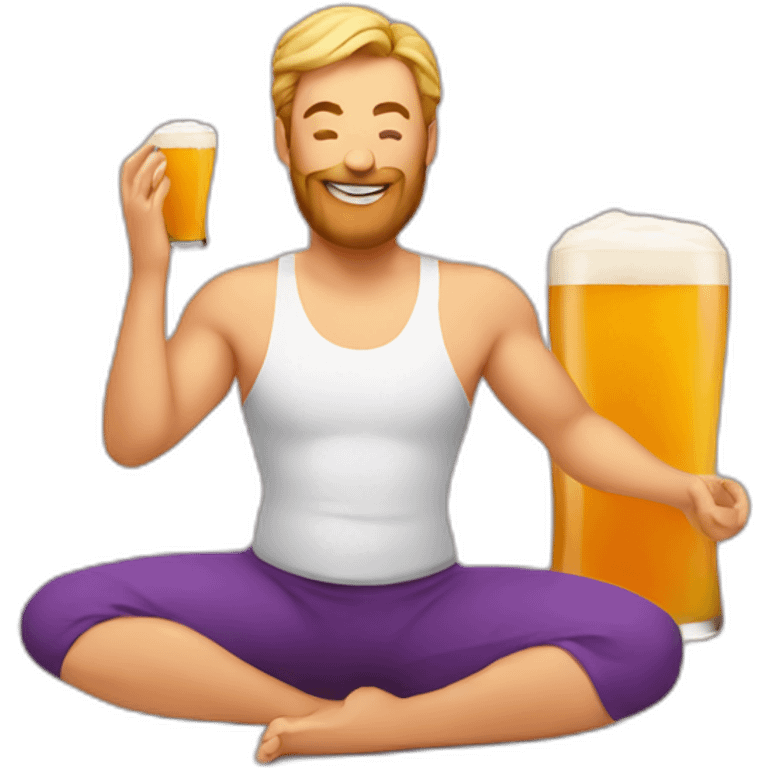 Yoga drink beer emoji