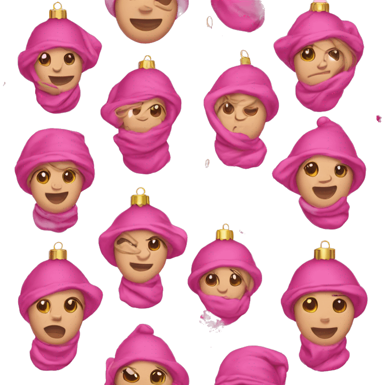 pink christmas teee emoji