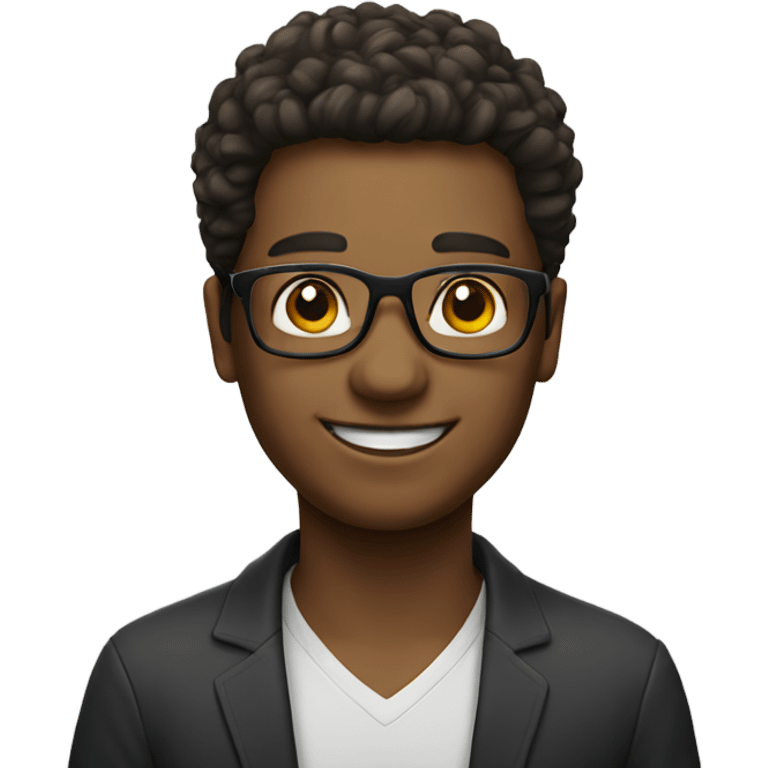 smiling portrait with glasses emoji