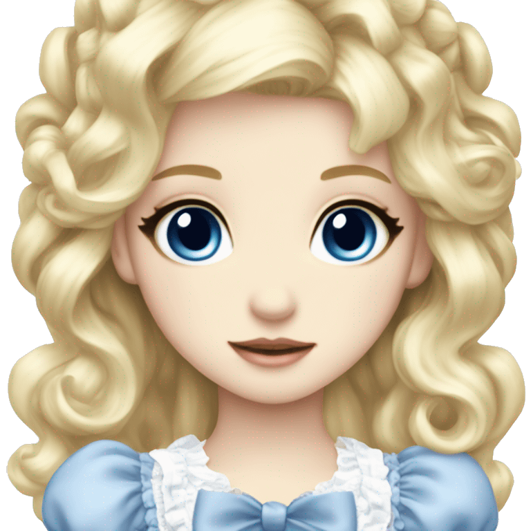 sweet lolita blond hair blue eyes white skin emoji