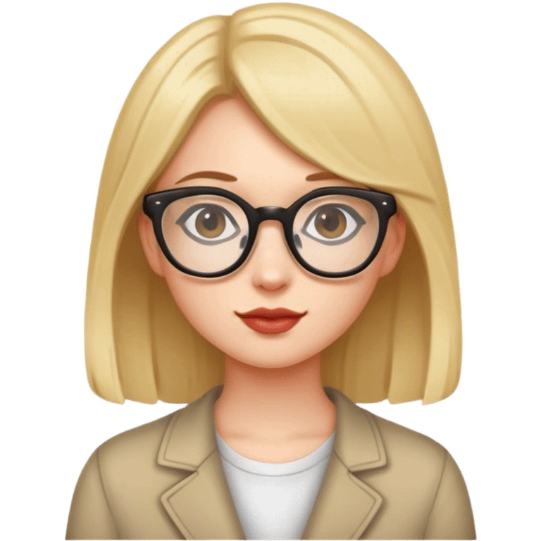 Girl with glasses emoji