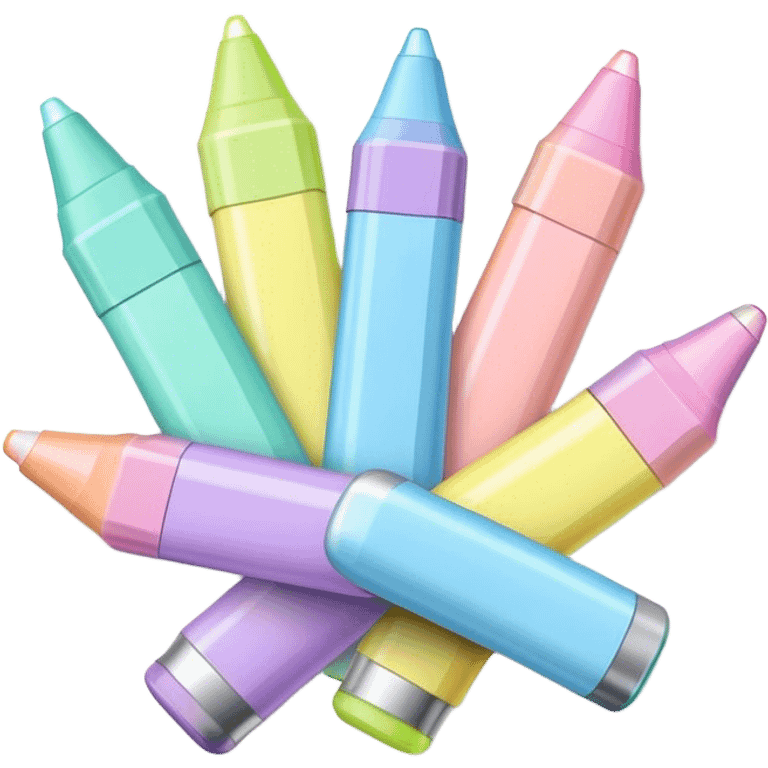 a pack of pastel highlighters  emoji