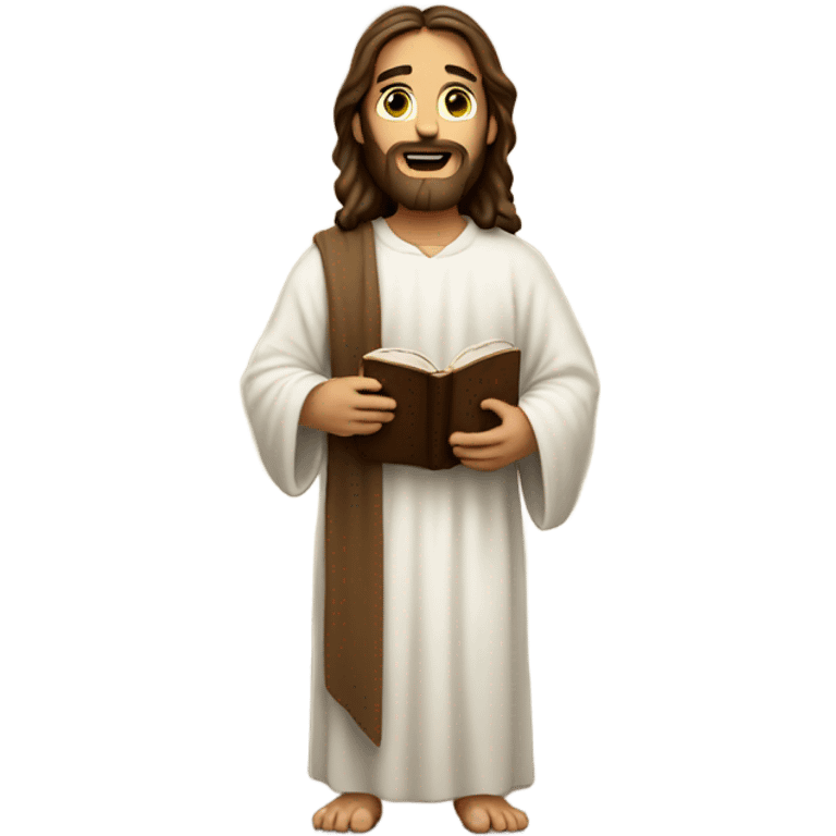 Jesus with bible emoji