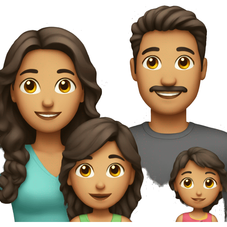 Hispanic Family of 4 emoji