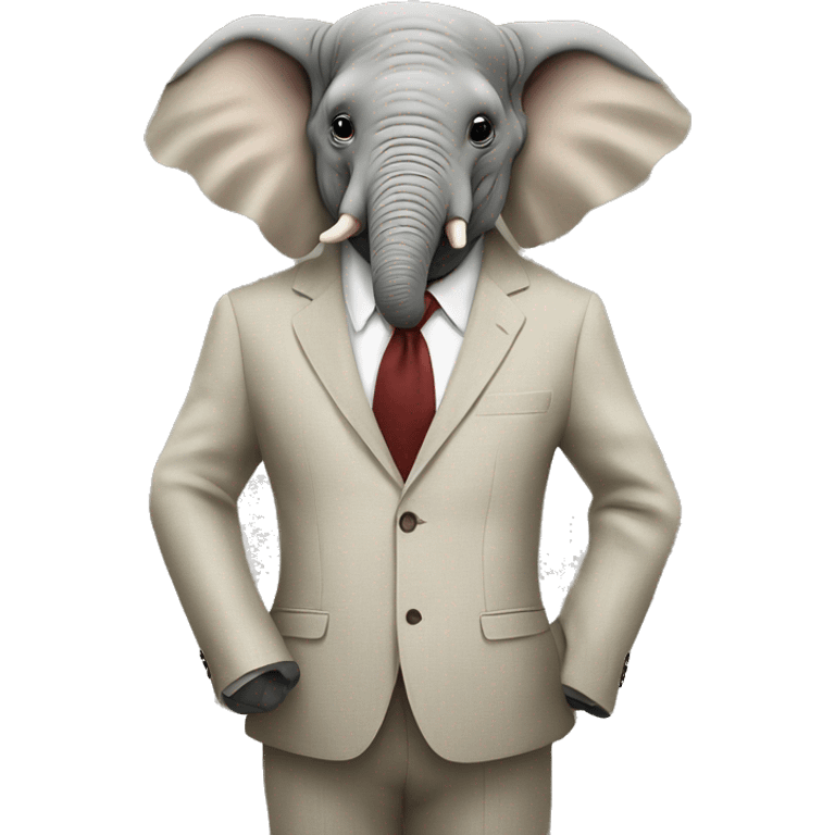 Elephant in Linen suit  emoji