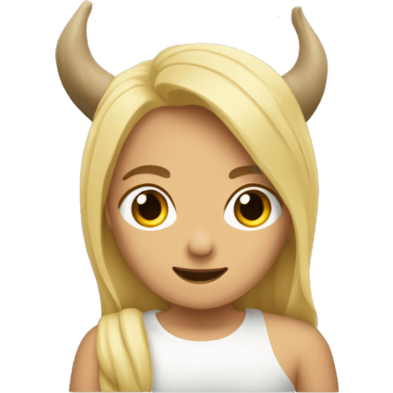 Rubia con cuernos emoji