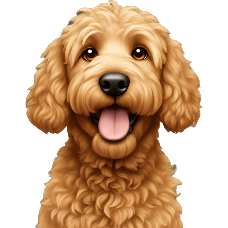 Golden doodle with brown ears emoji