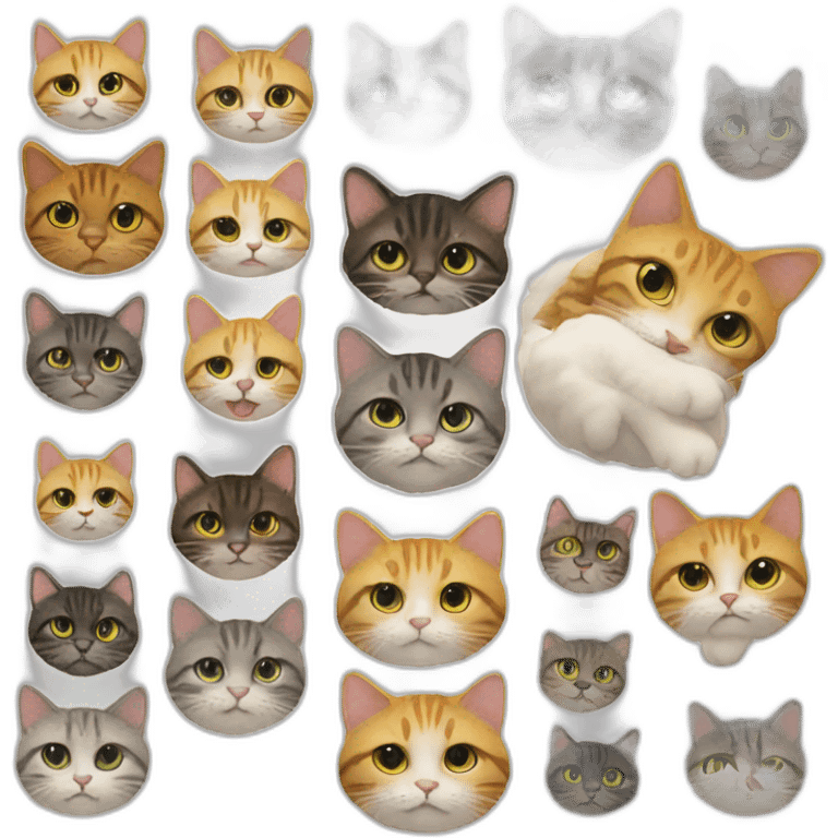 Chat sur un chat emoji