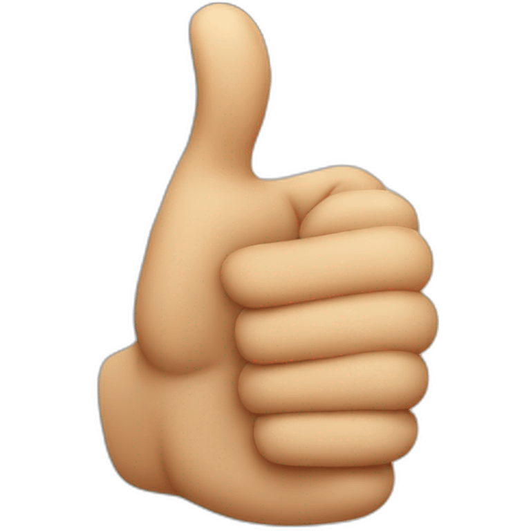 A thumbs up hand emoji. emoji