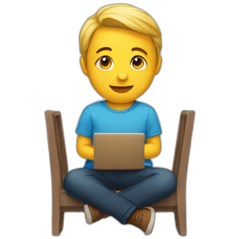 sitting is the opposite of running around emoji